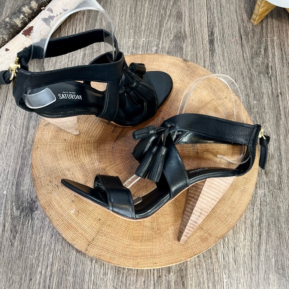 *NWOB Saturday Kate Spade | Tassel Strappy Stacked Heels Size 5.5 - Picture 5 of 16
